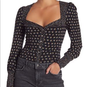 Free People, Size S, NWT, ‘Kissin Kate’ Black top